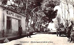 Tocqueville - Allee du Square et Cafe de la Poste